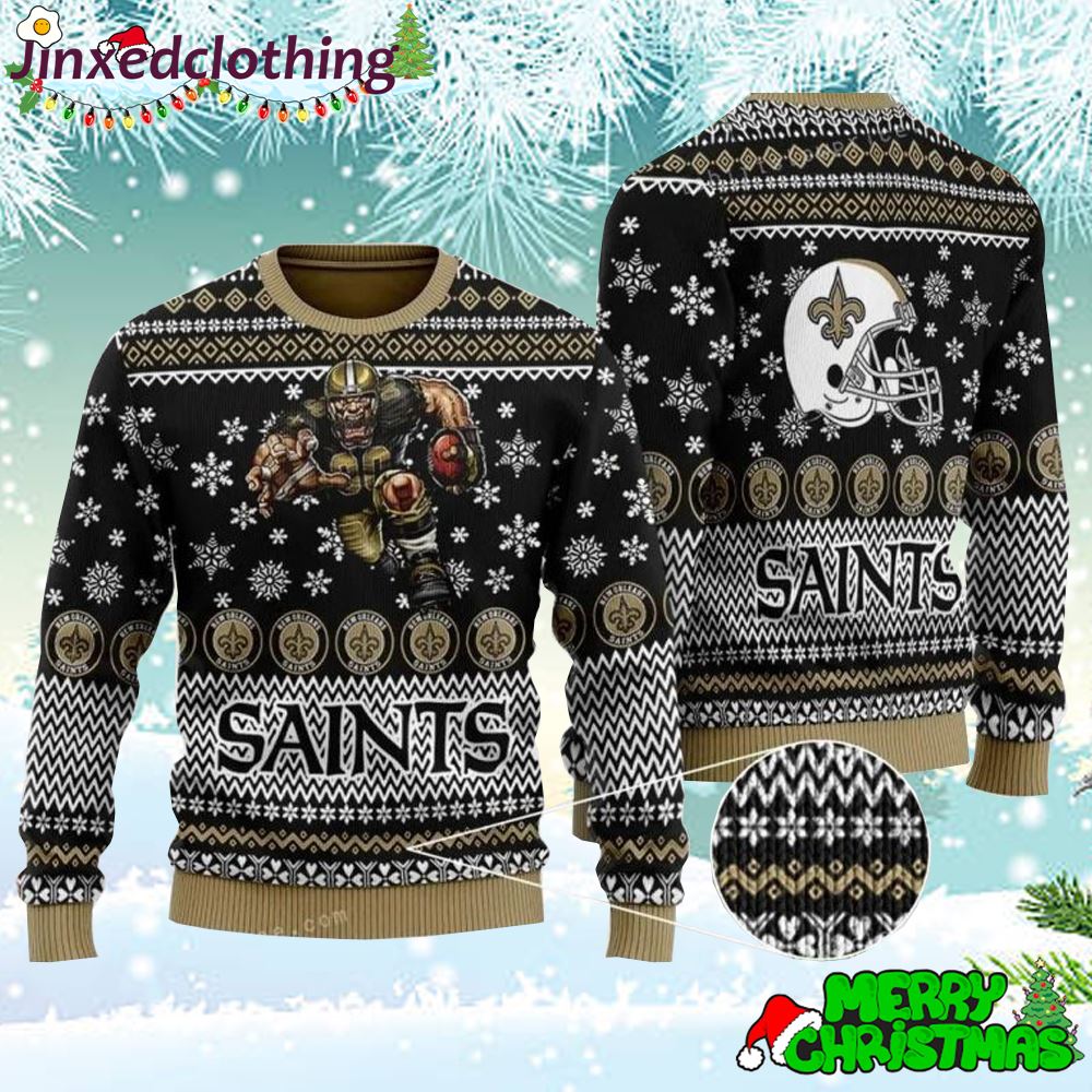 New Orleans Saints Christmas Ugly Sweater Party 